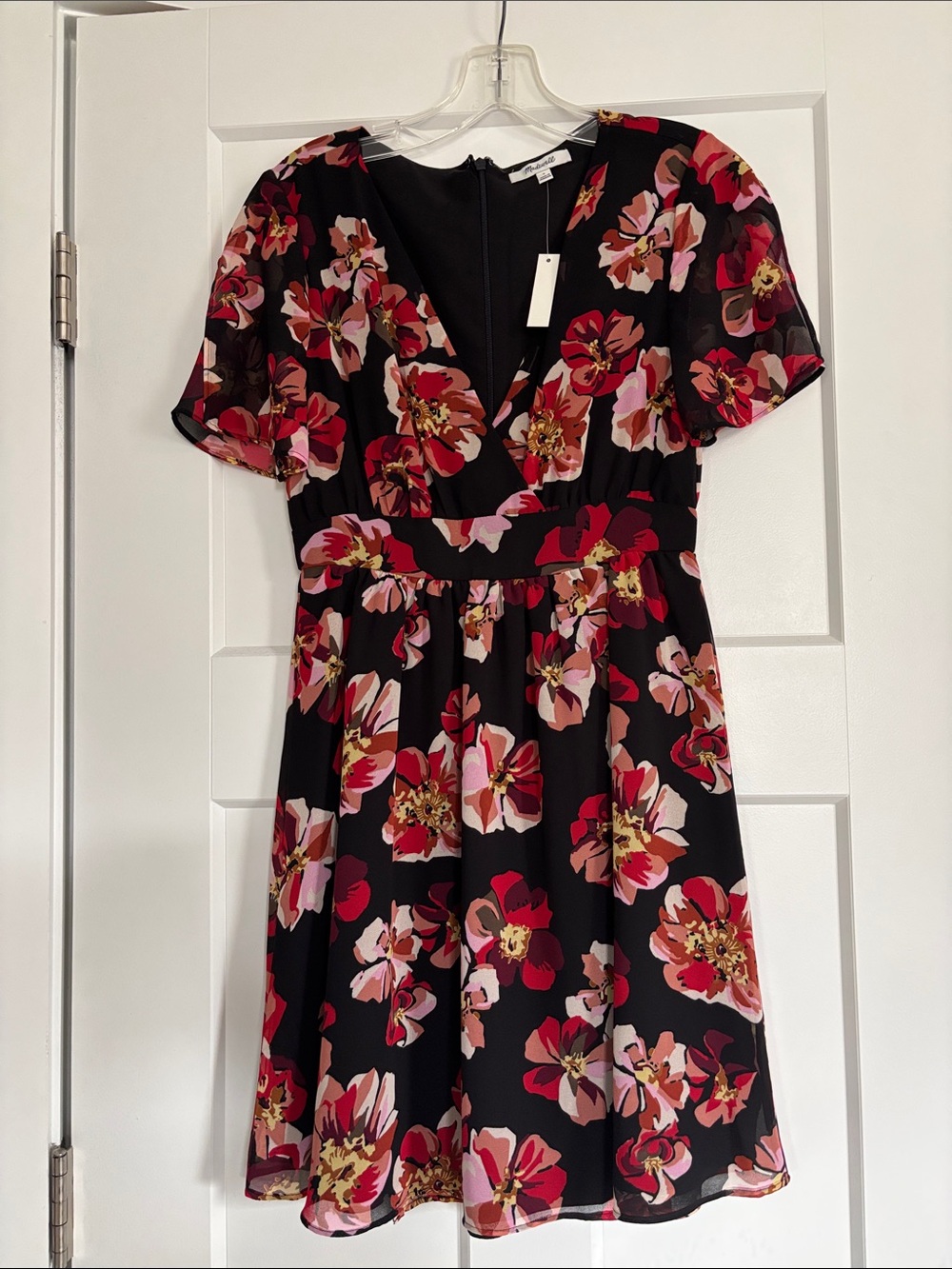 NWT Madewell Tulip Sleeve Mini Dress in French Rose